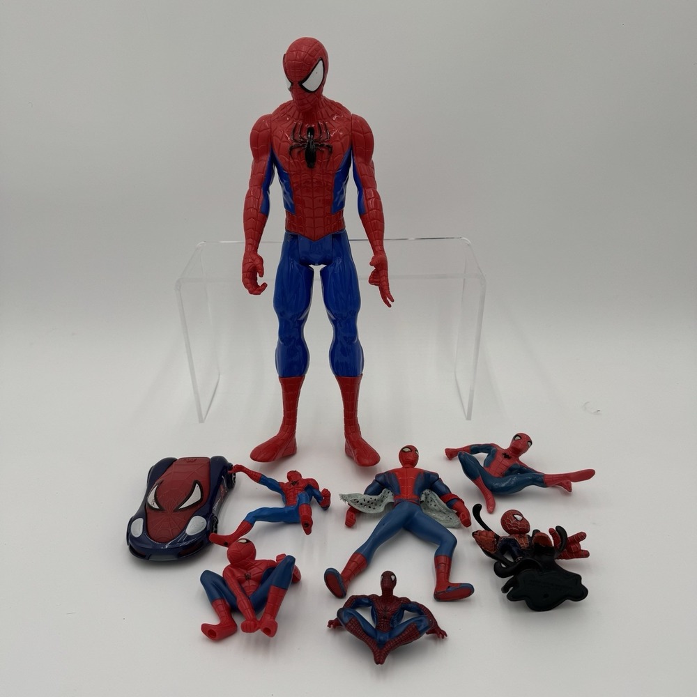 Marvel Legends Spider-Man Figurines Lot Of 8 Total Included.